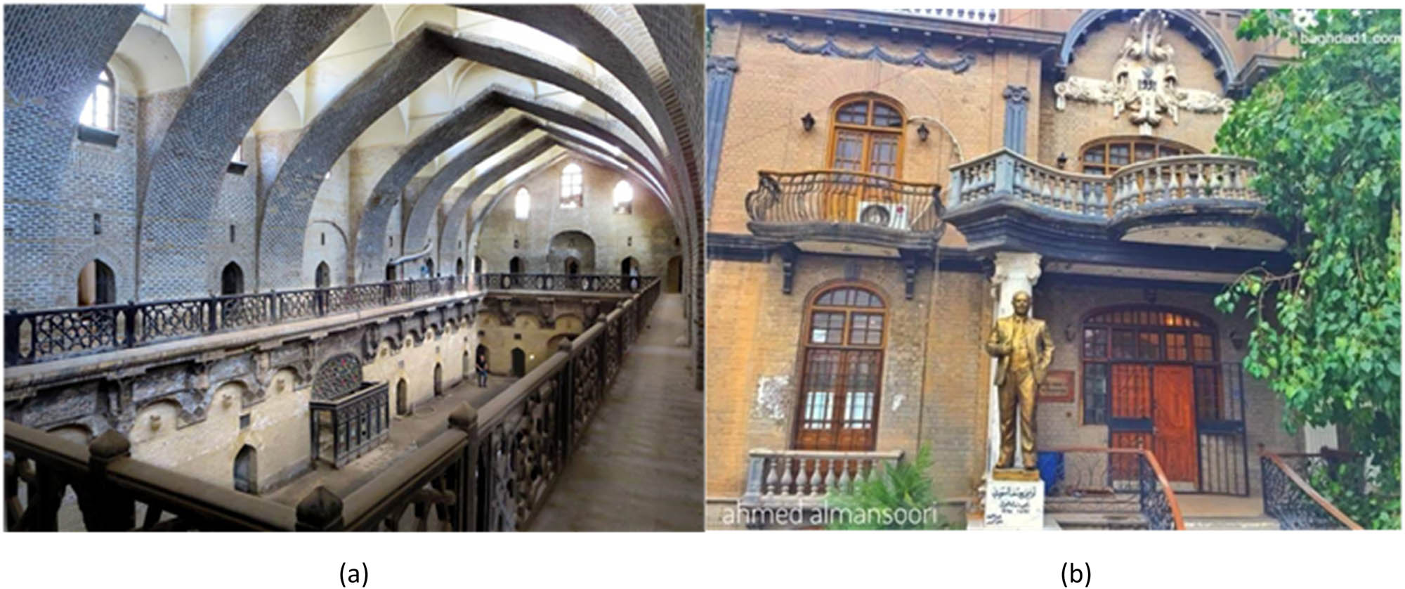 Figure 3
(a) Khan Murjan heritage building (https://www.alaraby.co.uk/) and (b) Al Swaidy heritage building (https://www.iraqinhistory.com).