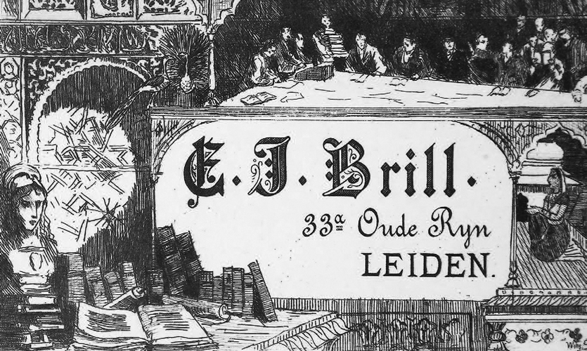 Elaborately decorated business card with Brill’s name and address in the center
