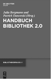Orange colored cover of the book Handbuch Bibliothek 2.0