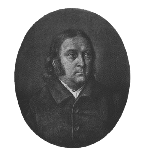 乔治·雷默（Georg A.Reimer）的肖像画，他留着鬓角，头发分开，穿着带纽扣的背心